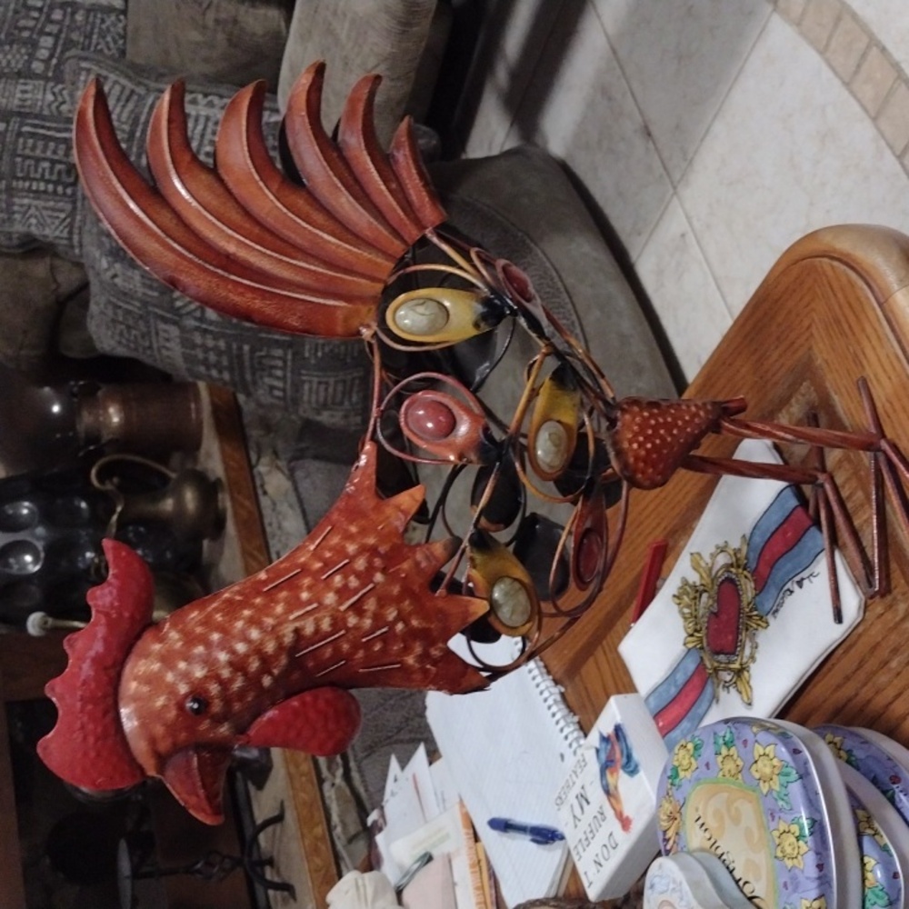 Metal open bodied Rooster